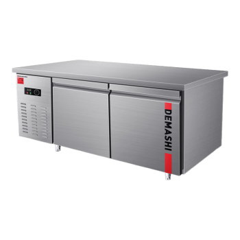 德玛仕（DEMASHI）1.8米冷藏工作台冰柜保鲜操作台冰柜卧式水吧台厨房商用冰箱 升级款（1.8*0.8*0.8双温款）