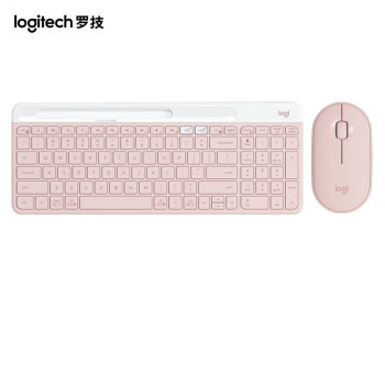 罗技罗技（Logitech）键盘K580无线蓝牙键盘 超薄办公游戏手机平板电脑键盘 键鼠套装-粉色