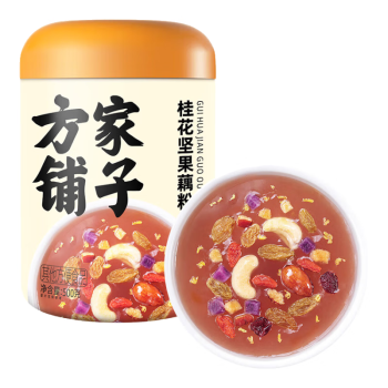 方家铺子 中华老字号  桂花坚果藕粉500g/罐装 营养早餐老人代餐冲饮谷物方便速食 始于1906