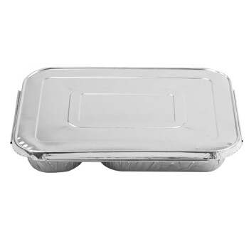 莱羽炫 保温四格锡纸餐盒 加厚带盖烤箱一次性铝箔餐盒（个）