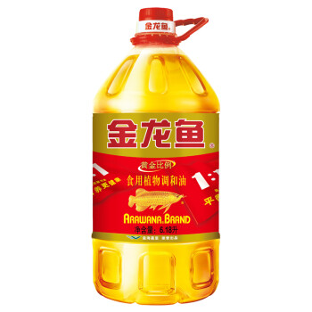 金龙鱼 食用油 黄金比例食用植物调和油6.18L,降价幅度8.5%