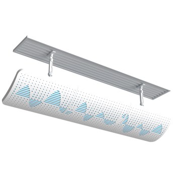 宜百利 中央空调挡风板 防直吹空调挡风板百叶窗办公坐月子导风罩过滤顶侧通用120cm山水5269