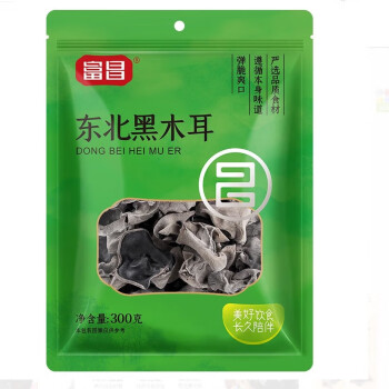 富昌食品 东北黑木耳300g/袋 家庭装干货火锅凉拌食材 2袋起售