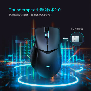 雷神（ThundeRobot）影鲨ML701Pro双模游戏鼠标 有线无线鼠标 8000DPI 电竞机械充电RGB 绝地求生cf吃鸡