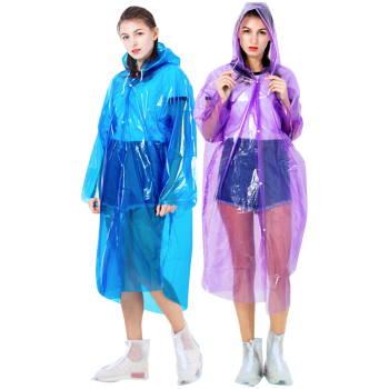 班哲尼 一次性雨衣加厚雨披成人儿童轻薄户外登山旅行一次性雨披男女雨具可重复使用 6个装颜色随机