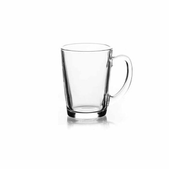 MiGo 玻璃杯 带把手柄透明水杯茶水杯6个/套装可定制LOGO
