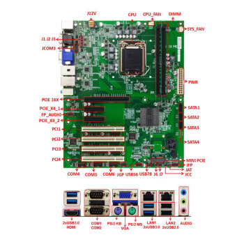 控端（adipcom ）KD-1580 ATX工控机大母板1151针6代7代工业电脑服务器主板