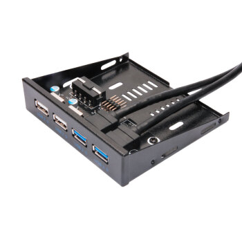 魔羯（MOGE）MC20021 前置软驱电脑DIY配件 老电脑升级 机箱USB扩展 软驱位面板USB3.0*2+USB2.0*2