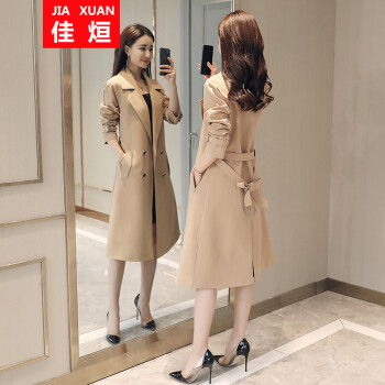 佳烜风衣女士中长款外套2020年新款韩版休闲女式新品修身型气质春季装