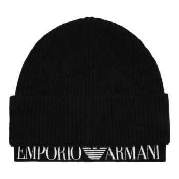 阿玛尼EMPORIO ARMANI【礼物】24秋季EA女士品牌标识针织帽子