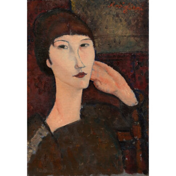 莫迪里阿尼无框画油画莫迪利安尼装饰画人物肖像挂画modigliani画 e