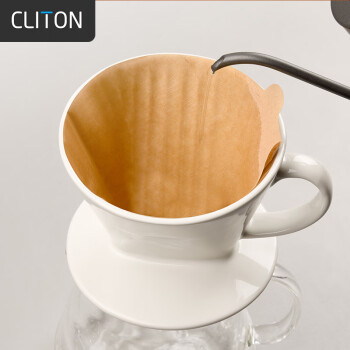 CLITON扇形咖啡滤纸 滴漏式手冲咖啡粉过滤网滴漏式手冲滤杯滤纸100张