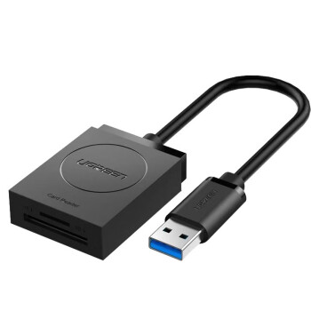 绿联（UGREEN）20250 USB3.0高速读卡器 SD/TF二合一 黑色