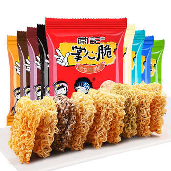 常记干脆面掌心脆30包整箱混装干吃面90后零食小吃休闲食品方便面