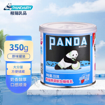 熊猫牌（PANDA）调制加糖炼乳奶茶甜品咖啡伴侣早餐涂抹面包蛋挞烘焙原材料350g