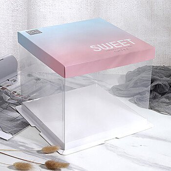 畅宝森 生日蛋糕盒10寸单层（5套）透明烘焙包装 2件起购多款可选JR1