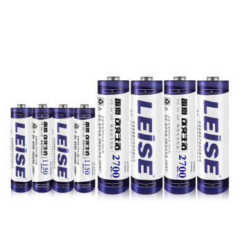 雷摄（LEISE）充电电池5号7号8节智能液晶套装(4节5号+4节7号电池+4槽液晶充电器）适用:麦克风/玩具#957A