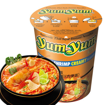 泰国进口 养养牌（yumyum）冬阴功酸辣虾味浓汤面（杯面）70g*2杯 组合装 速食方便面
