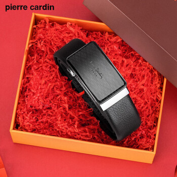皮尔卡丹（pierre cardin）皮带男士头层牛皮自动扣商务腰带休闲裤带礼盒装 J0A826Z-591102A