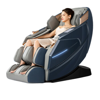 迪斯（Desleep）按摩椅DE-A17L（雾灰蓝）家用一体 3D 太空舱零重力 全自动多功能 电动按摩 沙发椅子 双子芯