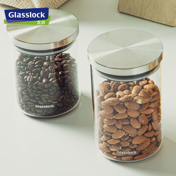 Glasslock玻璃储物罐零食咖啡豆收纳储物容器厨房干货储物器皿750mlGL2224