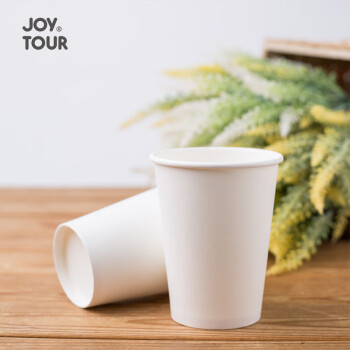 JOYTOUR纸杯一次性杯子大号加厚250ml*100只 家用饮料果汁茶水杯办公商务