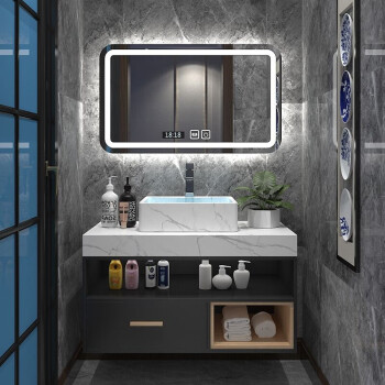 洲际(zhouji)简约现代个性大理石浴室柜组合卫生间洗漱台洗脸池洗手台