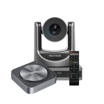 MAXHUB视频会议设备全套系统套装10倍光学变焦高清云台摄像头+全向麦克风6米拾音 会议室解决方案20-40㎡
