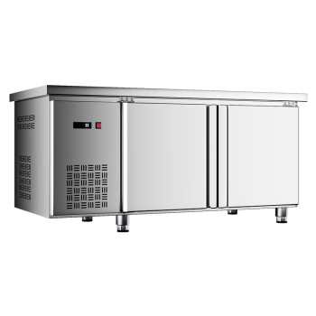 东贝(Donper)冷藏保鲜工作台商用冷冻操作台冰柜冰箱平冷水吧台不锈钢厨房奶茶店工作台风冷1.5冷冻