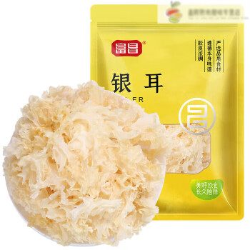 富昌 银耳 凉水泡发叶大无根凉拌煲汤雪花银耳145g*1袋 DP