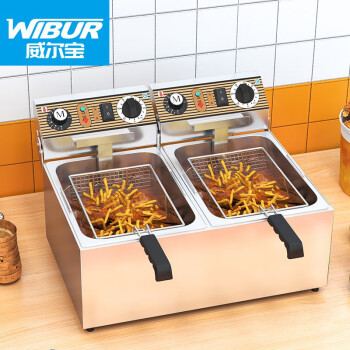 威尔宝 WIBUR 电炸炉油炸锅商用 炸鸡排炸薯条炸串大容量 油条机器 电炸锅W-G-EF-172（34升）