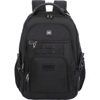 瑞世（SUISSEWIN）双肩包 大容量休闲背包商务旅行电脑包 学生书包 SN9815黑色