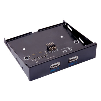 魔羯（MOGE）MC20023 USB2.0前置面板 软驱位 usb3.0扩展卡 9针/10Pin转2口usb2.0转接