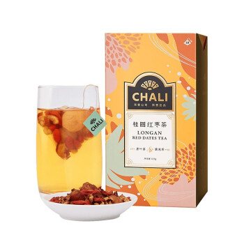 Chali桂圆红枣茶茶包135g（7.5g*18包）*2盒装 原叶茶三角茶包花草茶