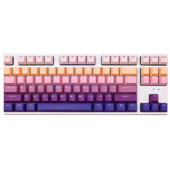 迪摩（DEARMO）F87机械键盘三模热插拔客制化键盘RGB背光游戏键盘笔记本电脑办公键盘 渐变紫 青轴