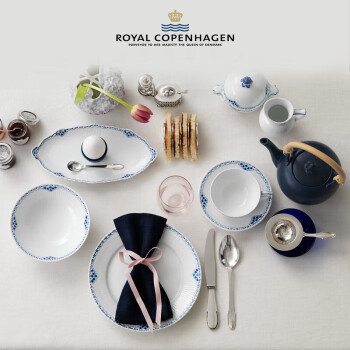 RoyalCopenhagen皇家哥本哈根公主蓝系列手绘餐具汤碗面碗米饭碗家用方形碗