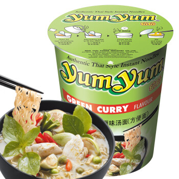  养养牌（yumyum）泰式青咖喱汤方便面 （杯面） 70g*2杯 组合装 速食方便面