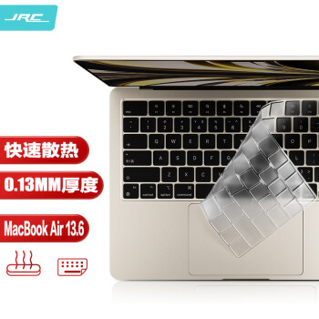 极川(JRC)苹果MacBook Air 13.6英寸M3/M2键盘膜2024/2022款笔记本电脑键盘保护膜TPU超薄透明防水尘罩