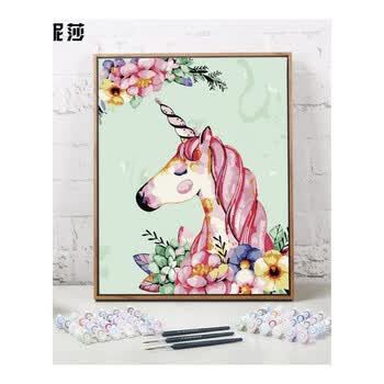 diy数字油画客厅水彩减压手工填充手绘数码填色油彩画装饰画 姿态2 40