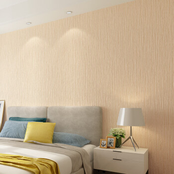现代简约纯色素色亚麻壁纸卧室墙纸可擦洗 北欧ins客厅电视背景墙 米