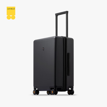 地平线8号（LEVEL8）行李箱旅行箱登机箱密码箱20英寸科思创PC箱体男女拉杆箱 黑色