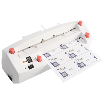 古德GD300切卡机电动名片裁切机小型微调制卡机重型厚层切纸机全自动卡片切边机分切机胸卡制作切纸刀名
