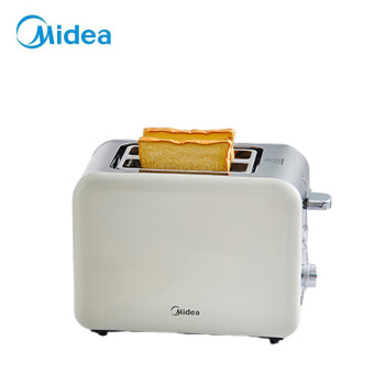 美的（Midea）多士炉面包机烤面包馒头片全自动家用小型不锈钢机身内胆吐司机食品级配烘烤架MT-R03 