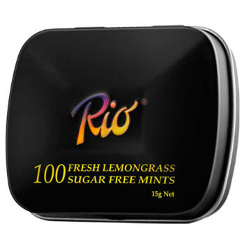 Rio 无糖薄荷糖15g  (柠檬香草味) 清新口气口香糖强劲清凉零食
