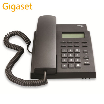 集怡嘉(Gigaset)原西门子品牌 电话机座机 固定电话 办公家用 高清免提 免电池 825黑色