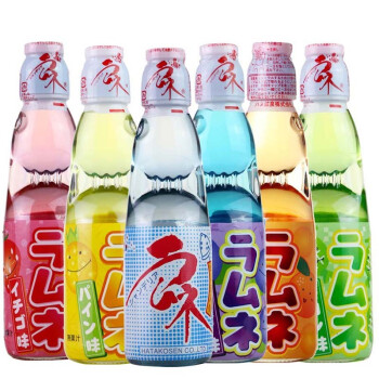 波子波子汽水饮料日本进口饮料碳酸饮料 混合口味波子汽水果味饮料 六瓶装200ml 口味固定不可选