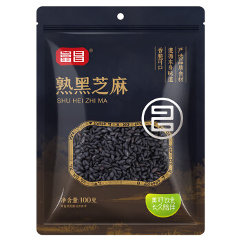 富昌食品 五谷杂粮粗粮富昌黑芝麻100g*10袋/件