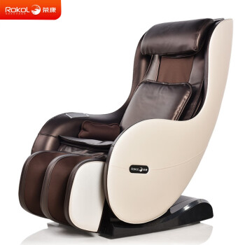 荣康 按摩椅家用全身RK-1900A小型智能全自动揉捏多功能电动按摩沙发 深咖棕色