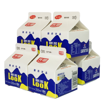 光明 酸奶look噜渴200ml盒装原味酸牛奶饮品酒店低温冷藏包邮 原味200