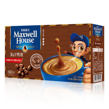 麦斯威尔特浓速溶咖啡60条（780克/盒）（新老包装交替发货）